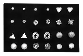 Troli Set Di Eleganti Orecchini - Borchie In Argento (12 Paia)