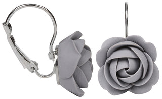 Troli Orecchini Pendenti Con Fiori Grigi