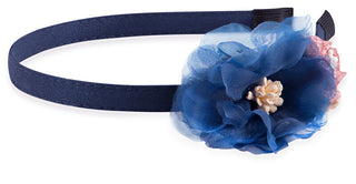 Troli Un Cerchietto Blu Per Capelli Con Fiori