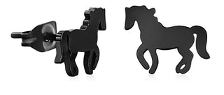 Troli Orecchini Neri Decenti Cavallo