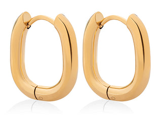 Troli High-Quality Gold-Plated Oval Earrings Vbe0147G 