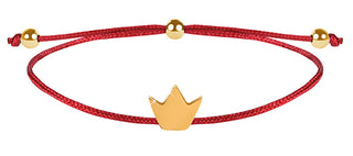 Troli Braccialetto Con Cordino Corona Rosso/Oro