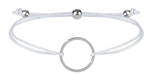 Troli Bracciale Con Cordino E Anello Bianco/Acciaio