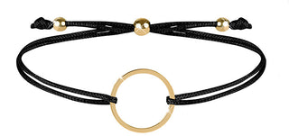 Troli Bracciale Con Cordino E Anello Nero/Oro