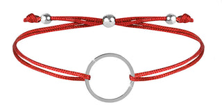 Troli Bracciale Con Cordino E Anello Rosso/Acciaio