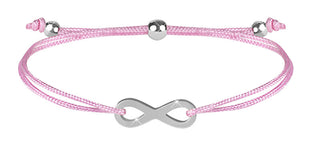 Troli Braccialetto Con Cordino E Infinito Rosa/Acciaio