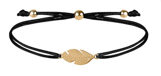 Troli Bracciale Con Cordino E Piuma Nero/Oro