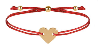 Troli Corded Bracciale with red / gold heart