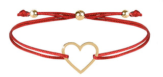 Troli Braccialetto Con Cordino E Cuore Rosso/Oro 501