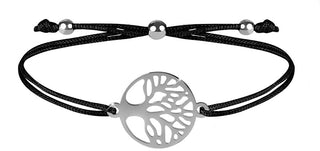 Troli Braccialetto Di Corda Con Vita / Albero Della Vita Nero