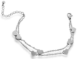 Troli Bracciale A Forma Di Cuore In Acciaio