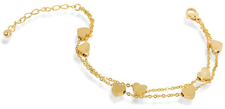 Troli Bracciale A Forma Di Cuore In Acciaio Placcato Oro