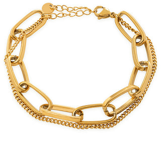 Troli Elegante Double Bracelet Gold Plated 