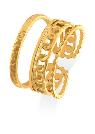 Troli Elegante Anello Regolabile In Acciaio
