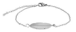 Troli Stylish steel Bracciale with feather