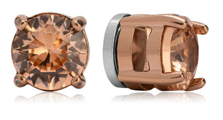 Troli Orecchini In Bronzo Scintillante Con Magnete 2 In 1 (Pietre, Mini Spilla)