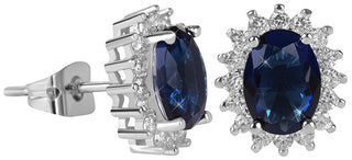 Troli Sparkling Earrings With Blue Crystals 0535 