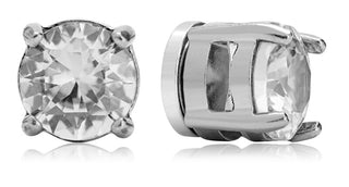 Troli Glittering steel Orecchini with magnet 2 in 1 (beads, mini Spilla)