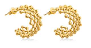 Troli Pendientes De Aro Distintivos Chapados En Oro Vaaxf216G 