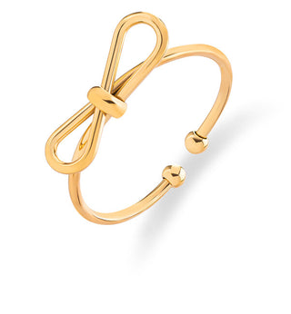 Troli Distinctive gold-plated bow Anello VABRAR001G