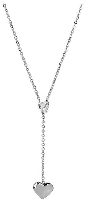 Troli Charming steel Collana with hearts