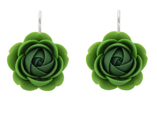 Troli Green dangling Orecchini Flowers Cool Green