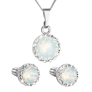 Evolution Group Set Di Gioielli Scintillanti 39352.7 Bianco (Orecchini, Catena, Ciondolo)