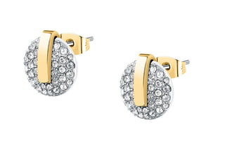 Trussardi Shiny bicolor steel Orecchini T-Round TJAYF14
