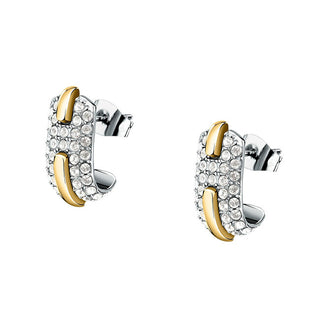 Trussardi Orecchini Rotondi Bicolore Con Cristalli Concept Tjayy10