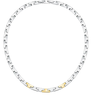 Trussardi Two-Tone Luxury Steel Necklace T-Logo Tjaxc02 