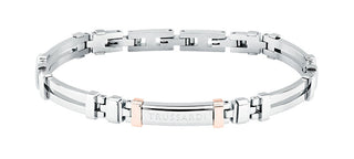 Trussardi Bracciale Bicolore In Acciaio Per Uomo T-Steel Tjaxv26