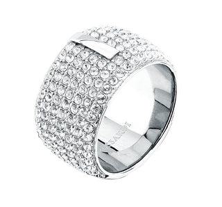 Trussardi Unmissable da donna Anello con crystals T-Round TJAYF1801 - Circonferenza: 52 mm