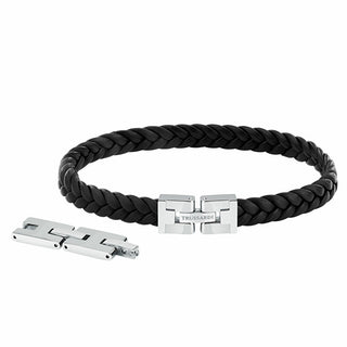 Trussardi Original T-Leather Black Leather Bracciale TJAXV19
