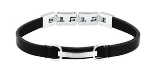 Trussardi Bracciale Da Uomo In Pelle Nera T-Leather Tjaxz08