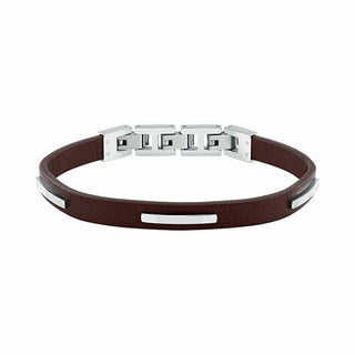 Trussardi Bracciale Da Uomo In Pelle Marrone T-Leather Tjaxz11