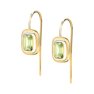 Trussardi Orecchini Placcati Oro Con Zircone Verde T-Design Tjaxa26