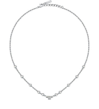Trussardi Collana Coordinata In Acciaio Con Cristalli T-Logo Tjaxc04