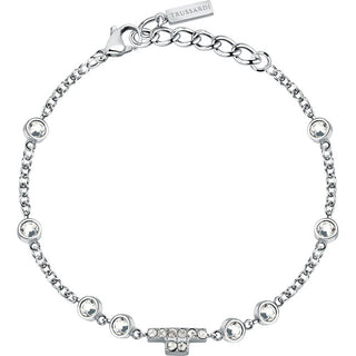 Trussardi Matching steel Bracciale with crystals T-Logo TJAXC21