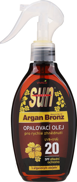 Vivaco Sun Argan Oil SPF 20 200 ml — Olio solare