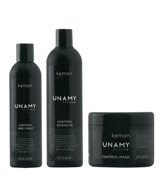 Unamy System Control Intensive Set Kemon: Control Intensive, Shampoo Capelli, 400 ml + Control Intensive, Balsamo Capelli, 250 ml + Control Intensive, Maschera Crema Trattamento Capelli, 500 ml