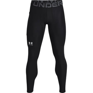 Under Armour, HeatGear, leggings sintetici da uomo sportivi, nero, taglia S