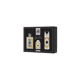 Lattafa perfumes King Of Arabia Set regalo EDP 100 ml, deospray 200 ml and EDP 20 ml 100ml