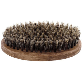 Befaszczot Spazzola per la cura della barba con setole naturali di cinghiale – misura media Noce - marrone medio (grigio)