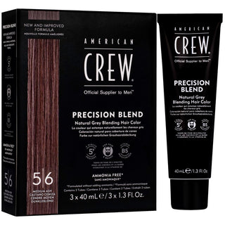 American Crew Precision Blend colorazione capelli 3x40ml Medium Ash - cenere medio