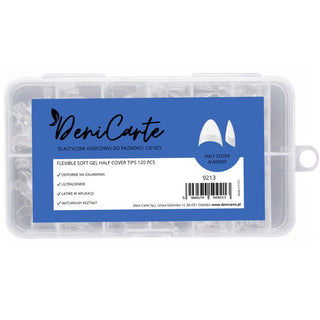 DeniCarte Unghie Artificiali Flessibili Corte Mandorla Mezza Copertura 120 pz