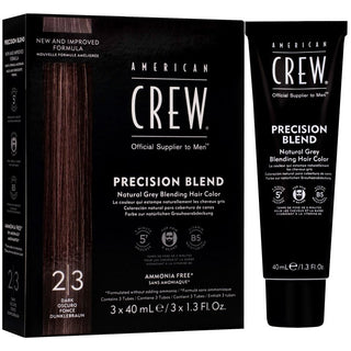 American Crew Precision Blend colorazione capelli 3x40ml Dark - scuro