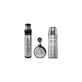 Fakhar Lattafa Black set regalo EDP 100 ml, deodorante spray 200 ml a bytová fragranza 300 ml 100ml