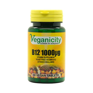 Veganicity Vitamin B12 1000 mcg 90 vegan tablets
