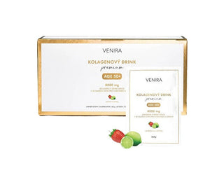 Venira Collagen Drink for Hair, Nails and Skin 50+ - Strawberry and Lime, 30 x 10.8g