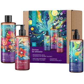 Set per capelli prebiotici Vianek - balsamo 150 ml + peeling acido 150 ml + shampoo 300 ml